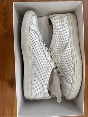 Common Projects Perforated Leather Low-Top Sneakers in White